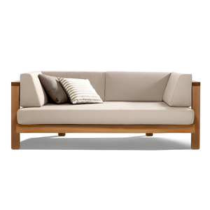 Canapé d'extérieur moderne de luxe en teck massif en forme de U pour la maison, la cour, le patio, le jardin, ensemble polyvalent de meubles de salon - Product Image 3