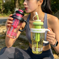 Bouteille d'eau sport grande capacité, gourde isotherme portable résistante à la chaleur pour l'extérieur, grand bidon à boisson personnalisable en gros