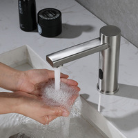 Robinet mitigeur automatique de salle de bain, robinet de douche brossé, capteur sans contact SUS304