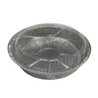 Ağır Hizmet Tipi 7 inç Yuvarlak Pizza Tepsileri 185*49mm Kek Kalıbı Alüminyum Folyo Gıda Kabı Kapaklı Evde Kullanım İçin Paket Servis Gıda Kapları