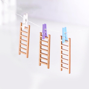 <span class=keywords><strong>Mini</strong></span> escalier décoratif <span class=keywords><strong>en</strong></span> <span class=keywords><strong>bois</strong></span> pour micro-paysage, marches simples avec porte féerique, accessoires de bricolage pour la décoration intérieure - Product Image 5