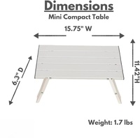 Mini petite Table pliante de haute qualité Mini Table en aluminium 6061 avec pieds rétractables Table à hauteur réglable pour le Camping en plein air
