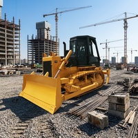 Bouteur sur chenilles moyen de 180 CV, 17 tonnes, pour le remplissage de terrasses de routes et la construction municipale