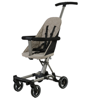Poussette de bébé portable de luxe 6-en-1 compacte légère en alliage pliable à une main poussette de voyage/landau pour la taille de la cabine