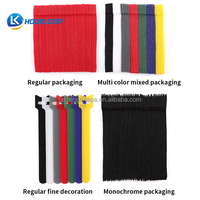 En stock 50 pièces/pcs Attaches de câble en nylon dos à dos avec fermeture auto-agrippante pour la gestion des câbles, réutilisables pour l'électronique