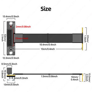 Design magnetico PCIe 3.0/4.0 X1 Riser cavo 90 ° ad angolo retto <span class=keywords><strong>M</strong></span>.2 adattatore per ordini all'ingrosso OEM ODM WiFi Card per magazzino - Product Image 6