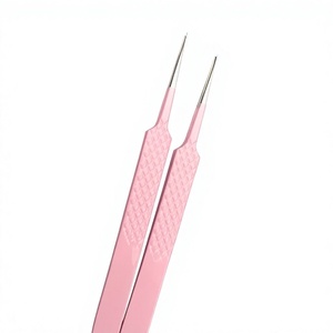 Pince à cils professionnelle en acier inoxydable à pointe lisse pour extensions de cils – Outil d'extension de cils 751 - Product Image 4