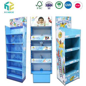 商店零售落地式纸板展示架塔式产品促销弹出式纸板展示架 - Product Image 1
