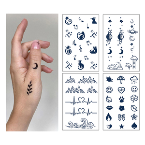 Vente flash - Tatouages temporaires pour doigts à base de plantes, longue durée, réalistes, faux tatouages imperméables semi-permanents - Product Image 1