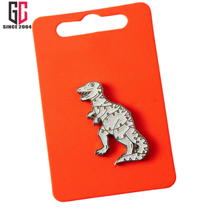 15 ans d'usine personnalisé métal émail paillettes <span class=keywords><strong>dinosaure</strong></span> épinglette broche Badge vêtements artisanat cadeau - Product Image 2