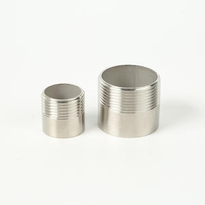 201/304 Stainless Steel Single-<b>Ended</b> Male Thread Water Pipe Fittings Joints Welding Straight Thread Conduits Fittings Product - Product Image 1
