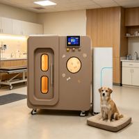 Cabine d'oxygénothérapie pour animaux de compagnie à coque rigide 2.0 ATA, best-seller, avec panneau tactile et plateau de collecte d'urine pour les cliniques vétérinaires