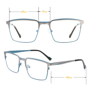 Occhiali alla Moda Vintage Sportivi in Metallo di Alta Qualità con Montatura Business per Adulti, Occhiali da Vista Classici per Miopia Stile Uomo - Product Image 3