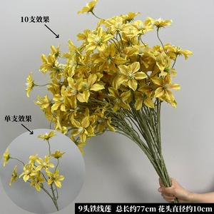 Bouquet de tournesols artificiels jaunes soyeux faits à la main en gros pour décorations de mariage, de remise de diplômes et de fête des Mères - Product Image 6