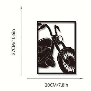 Vente en gros de décoration murale en métal découpé au laser nature morte décoration d'art mural de moto artisanat décor suspendu - Product Image 2