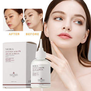 Solution tonifiante à l'acide glycolique 7% Moika 110ml, exfoliant AHA BHA pour le soin de la peau du visage - Product Image 1