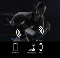 Moniteur de fréquence cardiaque avec ceinture pectorale BLE 5.0 ANT+ et capteur de fréquence cardiaque sans fil 5.3KHZ, calories, fréquence cardiaque