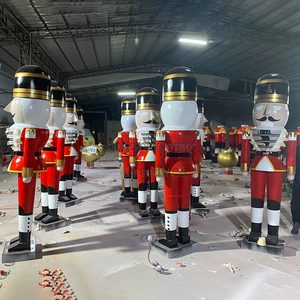 Escultura Gigante de Piso de Cascanueces Navideño/ Cascanueces de Resina <span class=keywords><strong>3D</strong></span>/ Cascanueces de Madera de 8 Pies - Product Image 4