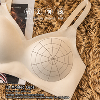 Sujetador OEM personalizado para mujer, sin costuras, push-up, cómodo, sin aros, con copas acolchadas, soporte de elevación, cómodo, inalámbrico, tipo camiseta