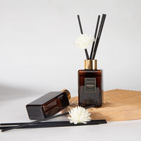 Diffuseur à bâtonnets suspendus Witoyou grand format 100 ml, parfum ambre de luxe, huile parfumée en gros avec bâtonnets floraux pour la décoration intérieure