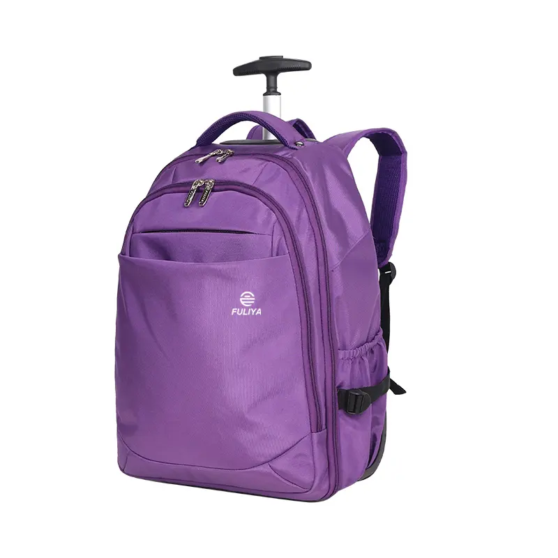 FULIYA, mochila con ruedas personalizada para equipaje de viaje, mochila con ruedas, mochila para ordenador portátil de gran capacidad con carrito