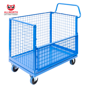 Fabrieksaanbod Magazijn Utility 300Kg Gegalvaniseerd Nestbaar Gaasvervoer Handkarretje - Product Image 2