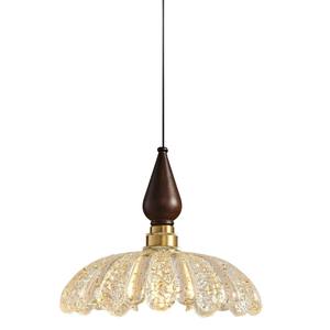 Lustre suspendu moderne en acrylique avec abat-jour en forme de fleur, base en laiton, LED blanc froid 6000K Ra90 IP54 pour salon - Product Image 3