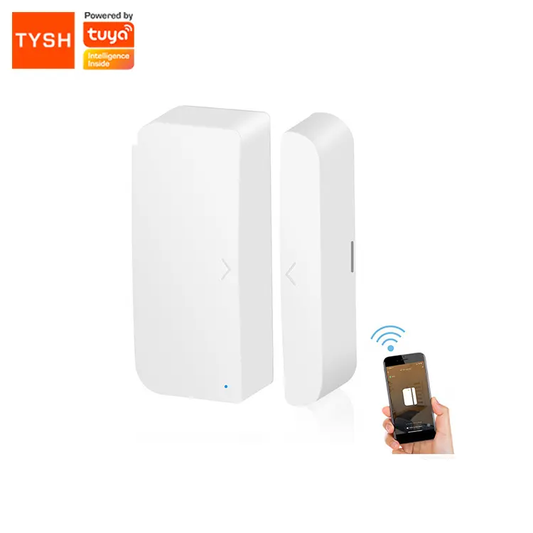 TYSH Matter Smart Home Voice Control Wireless Portable Wifi or Zigbee Door Window Sensor By Google Home and Alexa