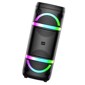 Karaoke Speaker 2x8 40W Rechargeable With Led Lights <b>Bluetooth</b> Fm Usb <b>Microphone</b> - Product Image 3