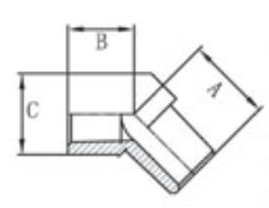 1/2 "NPT hembra X 1/2" NPT macho accesorio de tubería codo de <span class=keywords><strong>calle</strong></span> de 45 grados accesorio neumático de latón - Product Image 6