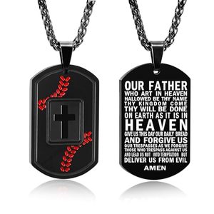 Collier pour homme en acier inoxydable avec pendentif croix et verset biblique, bijoux religieux sportifs, cadeaux d'anniversaire pour elle - Product Image 3