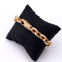 Bracelets et joncs en or pour hommes, design simple, style moto