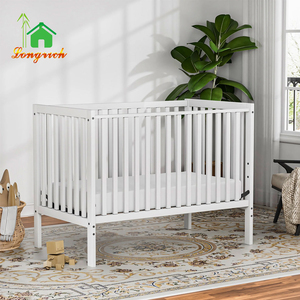 Natura in legno Full Size colore bianco letto per bambino piccolo bambino culla 5-in-1 convertibile - Product Image 2