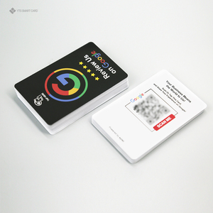 Yts tùy chỉnh in ấn lập trình mã QR phương tiện truyền thông xã hội Nhựa đứng NFC Google xem xét thẻ - Product Image 3