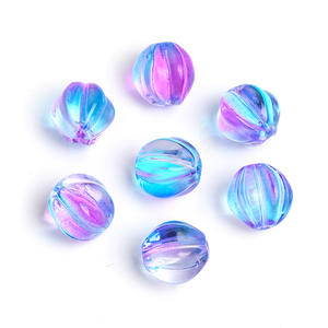 10mm Popular Design Colorful Glass Pumpkin Loose <b>Beads</b> Through Hole Lantern Accessories Jewelry Making - Product Image 6