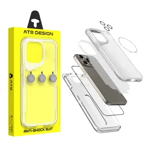 ATB ALL in 1 Phone Accessories Set Phone Covers and Tempered Glass Screen Protectors with Installation Frame