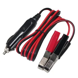 Lighter Plug Socket 12V Extension Cable 5M Alligator Clip Battery For Car Cigarette Charger Power Cord