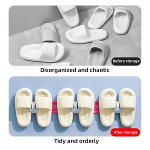 Support OEM Wall Mounted <b>Shoe</b> Organizer Folding Slippers Holder Hanger Self Adhesive <b>Storage</b> Towel Bathroom Slippers <b>Rack</b> - Product Image 6