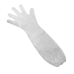 Okuny <span class=keywords><strong>OKU</strong></span> Guantes de soldadura Inspección de plástico largo Trabajo desechable Guantes de PE de protección desechables transparentes - Product Image 4