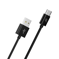 1m Schwarzes USB 2.0 Typ-C 3A Magnetisches Datenkabel mit Geflechtabschirmung, reinem Kupferleiter und Nylonummantelung für Kopfhörer & Computer