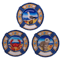 Usine logo personnalisé résine impression oiseau nautique côtier mouette Souvenir algérie aimant de réfrigérateur