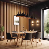Panneaux acoustiques en bois MDF de qualité supérieure avec un design de modèle 3D résistant à l'usure et à l'humidité pour les projets scolaires et hôteliers
