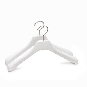 Supplier <strong>White</strong> Wooden <strong>Coat</strong> Hanger Set with Nickel <strong>Hook</strong> for Cloths - Product Image 3