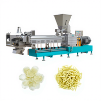 Machine extrudeuse de snacks soufflés 3D en forme d'étoile, ligne de production de granulés soufflés avec équipement de friture