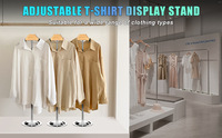 Présentoir de Comptoir Flexible pour Magasin de Vêtements, Support d'Épaule pour Chemises, Porte-Vêtements de Table