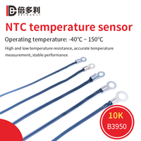 Capteur de température thermistance NTC 10K 100K 3950 pour pack de batteries au lithium pour énergies nouvelles avec longueur de câble personnalisable