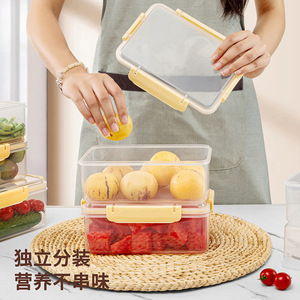 I Miss Home Food Storage Box Rectangle Clip-On Lid Airtight Container For Eggs Vegetables Fruits 500ml 1500ml 2500ml - Product Image 3