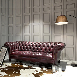 Divano in pelle americana divano Hotel <span class=keywords><strong>Cafe</strong></span> singolo e doppio divano a tre posti combinazione soggiorno divano in pelle - Product Image 1