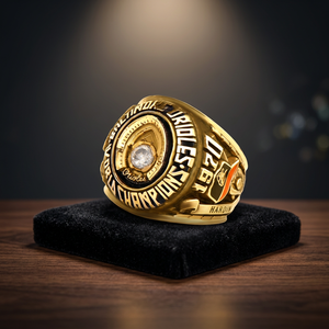 Championship <b>Ring</b> in <b>Silver</b> Stainless Steel with Custom Design and Natural Stone Resizable Men's - Product Image 2