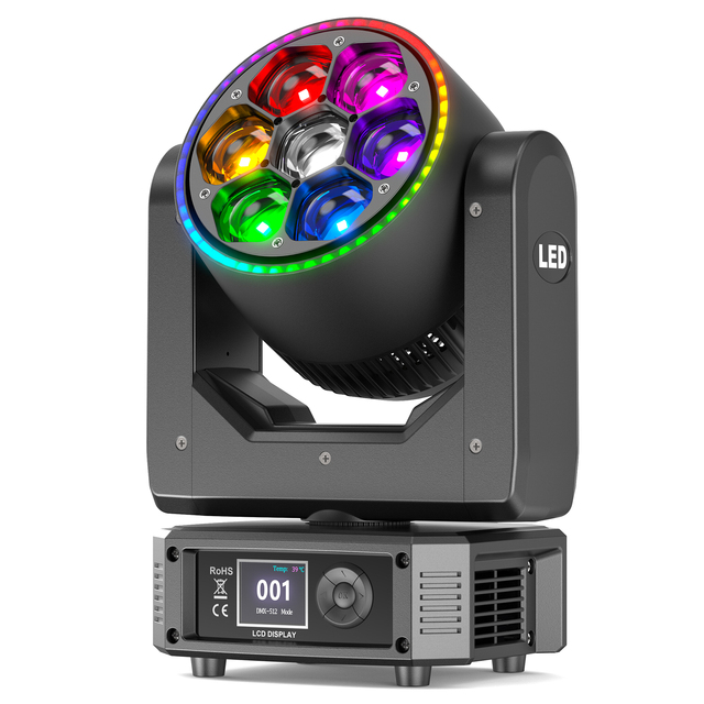 Mini 7X30W LED RGBW 4 in 1 Bee Eye MovingHead Lights Event Focusing Stage Move Wash Zoom Led Moving Head Light